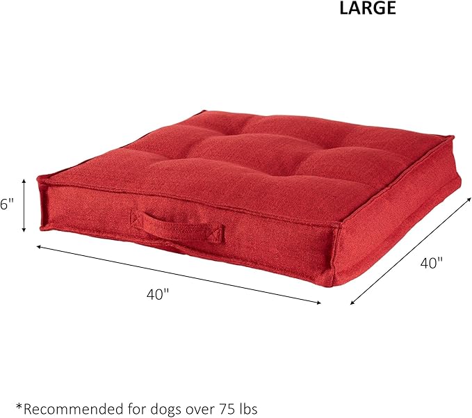 Happy Hounds Milo Square Tufted Pillow Dog Bed (40" x 40")