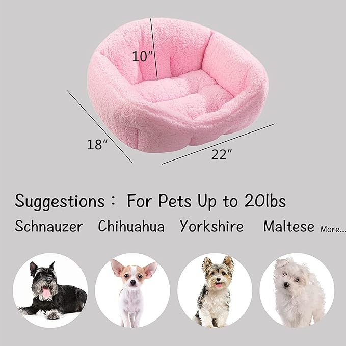 Hollypet Sherpa Fleece Dog Bed