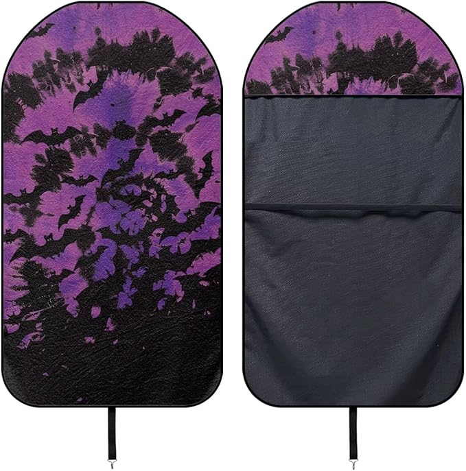 Yewattles Purple Halloween Tie Dye Waterproof Car Interior
