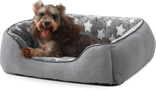 SIWA MARY Dog Bed for Medium Large Size Dogs L(30"x24"x9") Gray