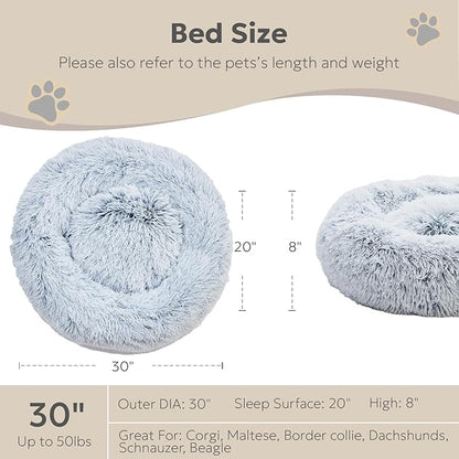 Calming Donut Dog Beds for Medium Size Dog and Large Size Dog 30")
