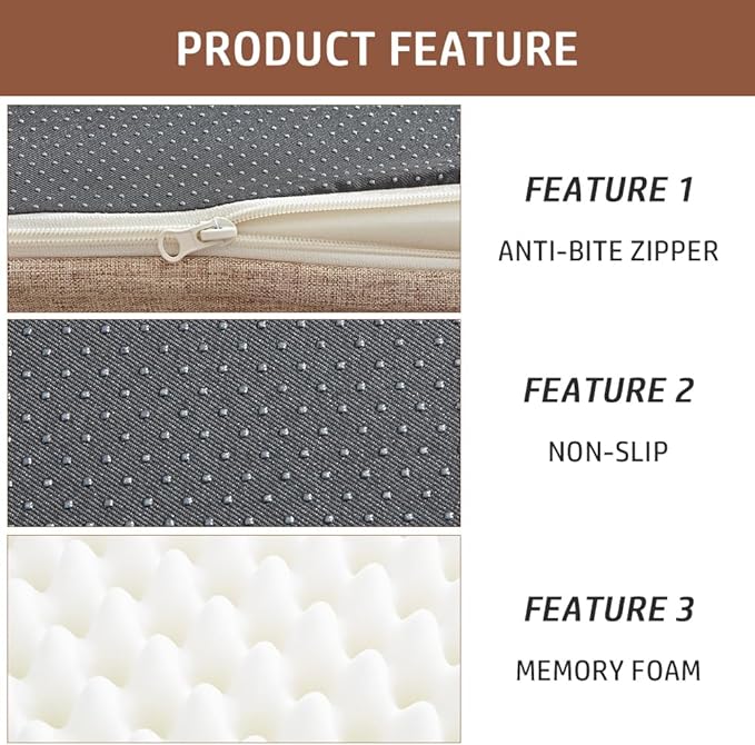 Large Dog Bed Memory Foam Orthopedic Dog Bed 36 * 27 in