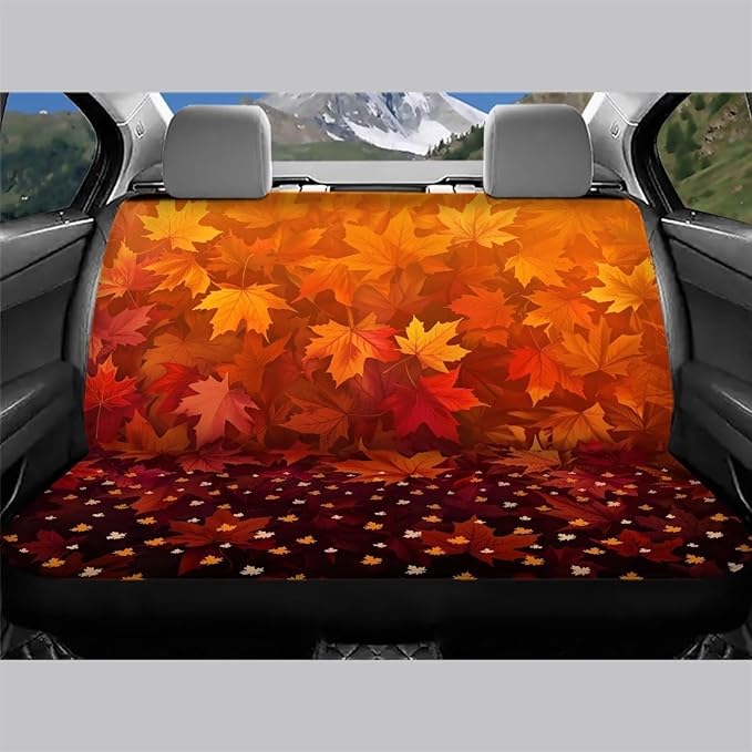 AFPANQZ Fall Maple Car Rear Bench Protective Car