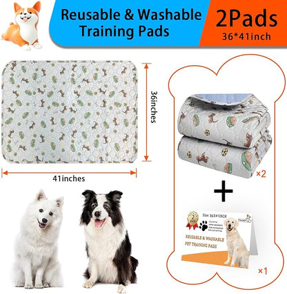 Washable Pee Pads for Dogs 2Pack 36''x41''