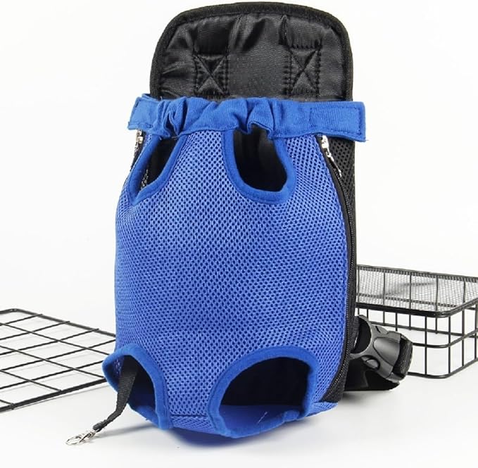 Cat Carrier Backpack, Carrier for Small Dogs Cats Sling Backpack Travel Bag, Pet Backpack Bag for Hiking Travel Camping Outdoor Hold Pets Up to 15 Lbs (Color : Blue, Size : X-Large)