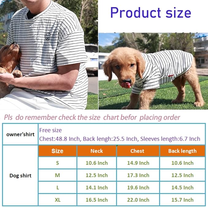 ANIAC 2 PCS Dog and Owner Matching Clothes