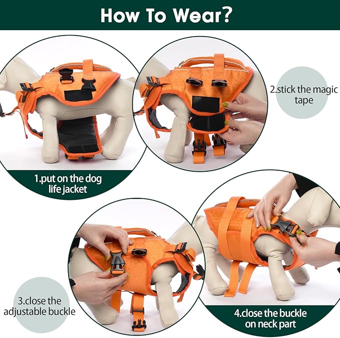 Kuoser Dog Life Jacket High Flotation