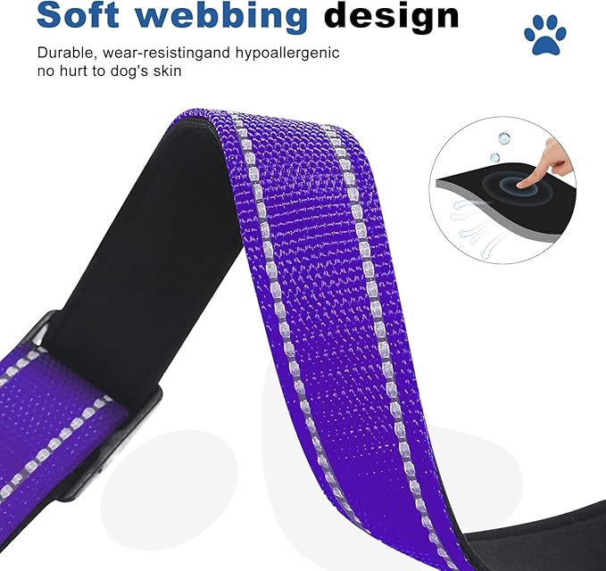 Reflective Martingale Dog Collars. Dog Collar with Quick