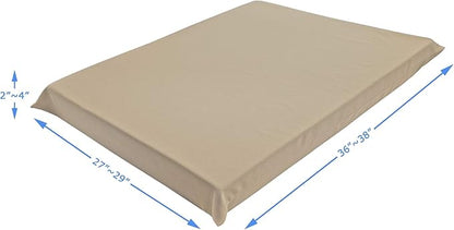 Waterproof Soft and Durable Beige Elastic Machine-Washable Medium Size Dog Bed Cover (39"x30")