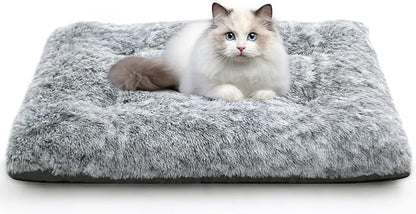 KISYYO Fixable Deluxe Plush Dog Bed or Cat Bed Ideal for Mini Pets or XXS Dog Breeds 18-Inch Dog 18 x 12 x 3 Inches,