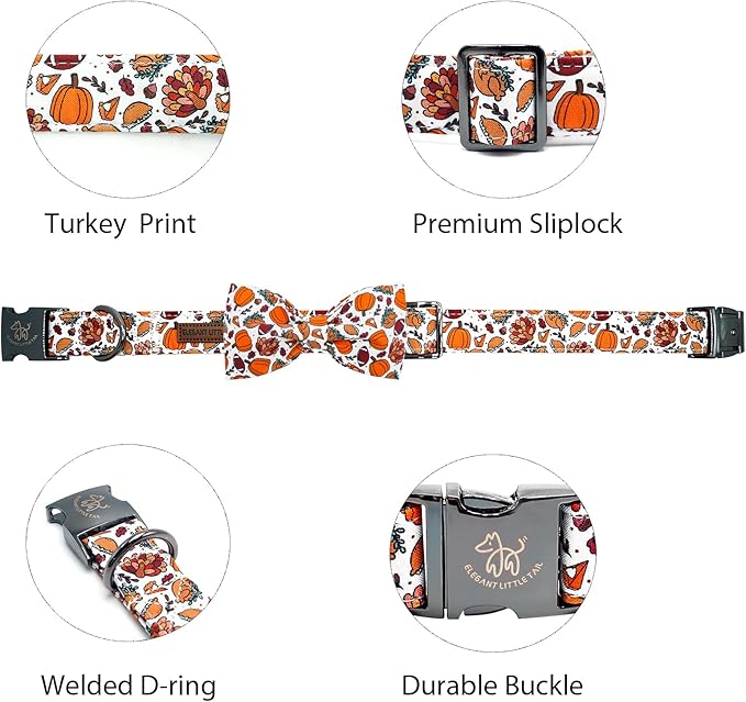 Elegant little tail Tanksgiving Dog Collar