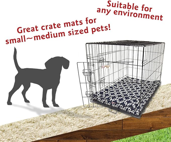 30" Links Navy Blue Crate Dog Bed Mat By Majestic Pet Products