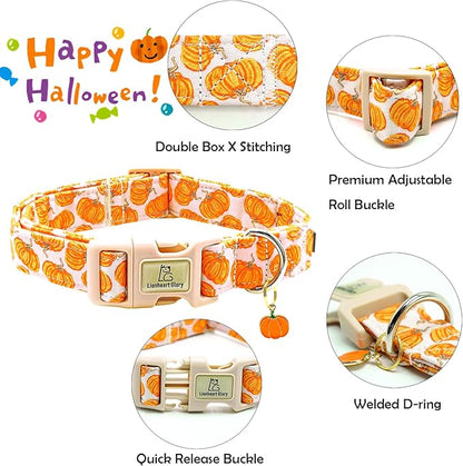 Lionheart glory Halloween Dog Collars Pumpkin Pink Dog