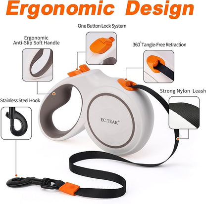 Retractable Dog Leash 26 FT/ 16 FT 110 lbs/ 55 lbs, 16 FT （≤110 lbs）)