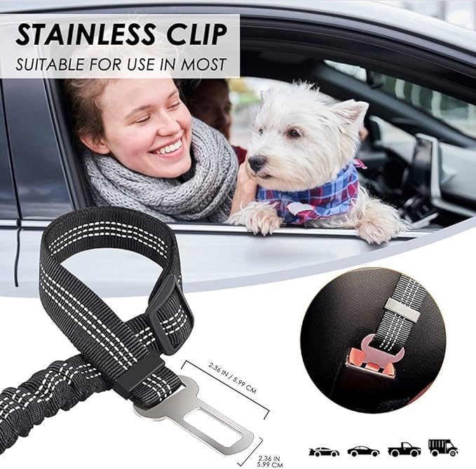 SlowTon Dog Car Seat Belt 1 Pack)