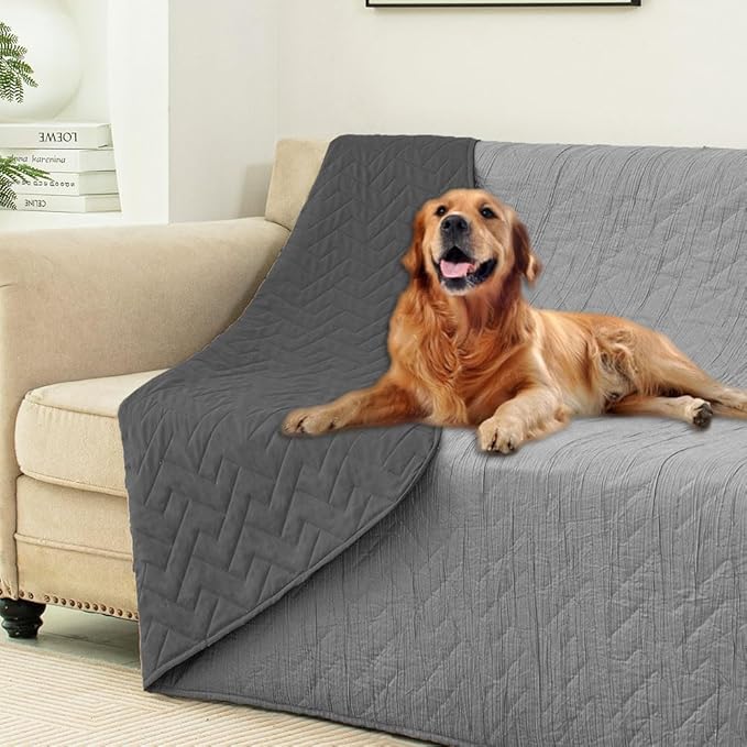 Ameritex 100% Waterproof Dog Bed Blankets double Sided Dog Couch Cover Knurling Pattern pet bed cover Reversible Furniture Couch Sofa Car for Puppy Kids