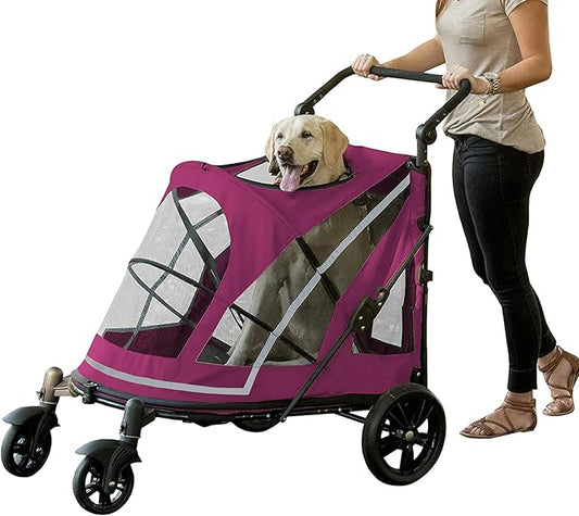 Pet Gear NO-Zip Pet Stroller with Dual Entry 1 Model, 2 Colors