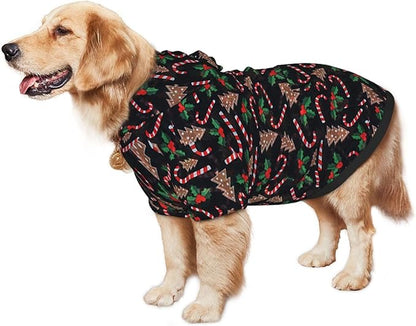 Christmas Tree Black Dog Hoodie Cute Cow Black