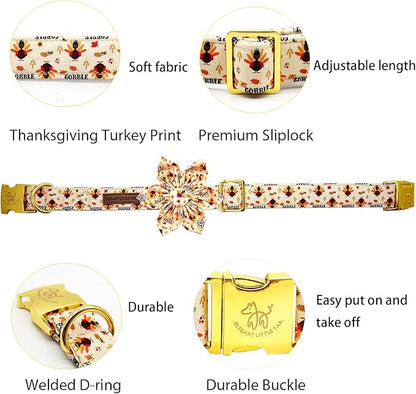 Elegant little tail Dog Collar with Flower