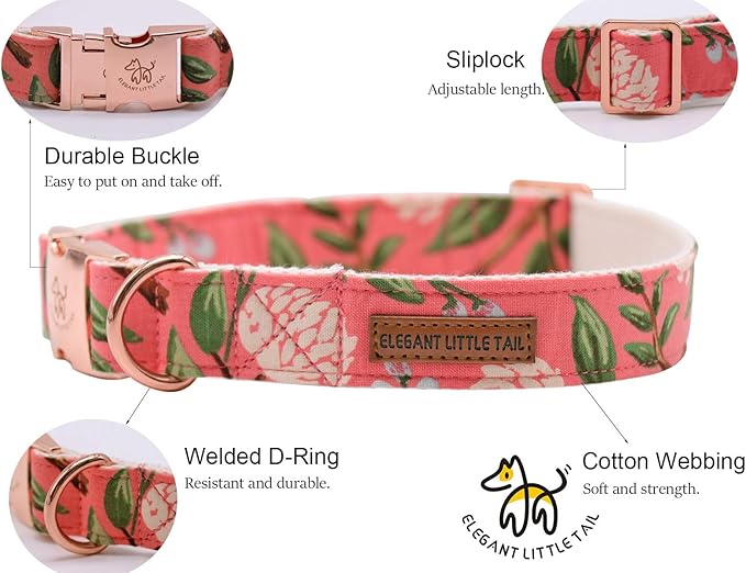 Elegant little tail Dog Collar with Bow