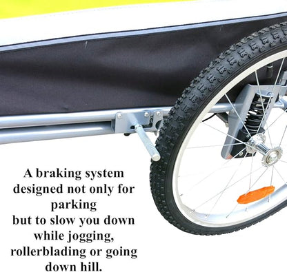 Booyah Medium Dog Stroller & Pet Bike Trailer with Suspension