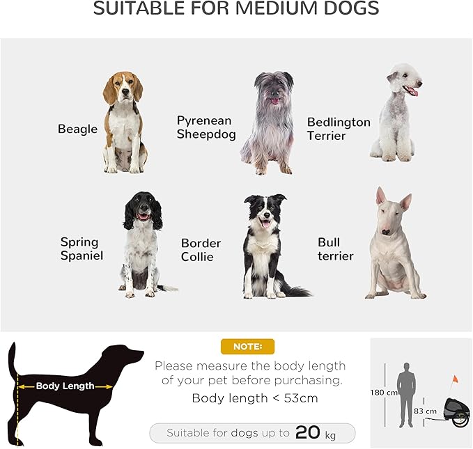 NicBex Dog Stroller with Steel Frame