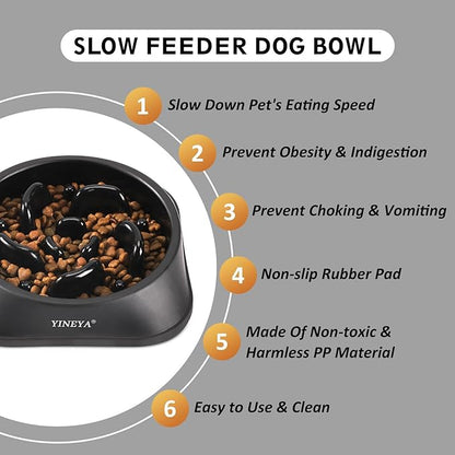 Pet Supplies Slow Feeder Dog Bowls Small Breed, Dog Slow Feeder Bowl, Dog Food Bowls Slow Feeder, Dog Bowl Slow Feeder, Dog Puzzle Feeder Bowls, Dog Bowls Medium Size Dog, Slow Eating Dog Bowl