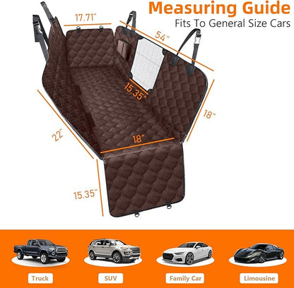 PETICON Dog Car Seat Cover with Mesh Window 100% Waterproof