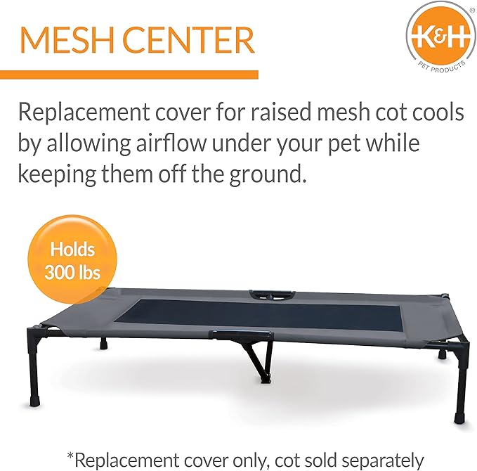 K&H Pet Products Elevated Cooling Outdoor Dog Bed 50 X 32 Inches