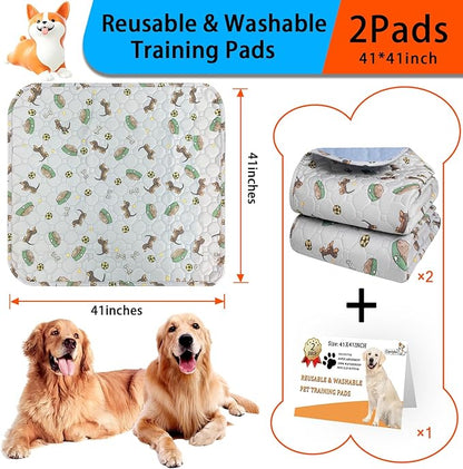Washable Pee Pads for Dogs 2Pack 41''x41''