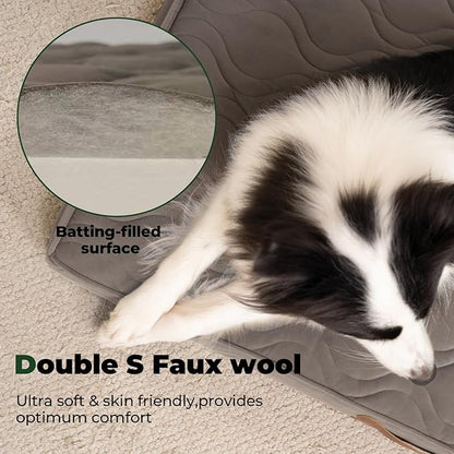 BALANCE Dog Crate Bed，Water-Resistant Orthopedic Dog Beds with Nonskid Bottom