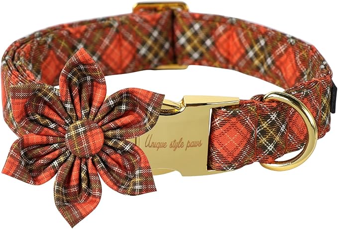 Unique Style Paws Cotton Dog Collar with Bow