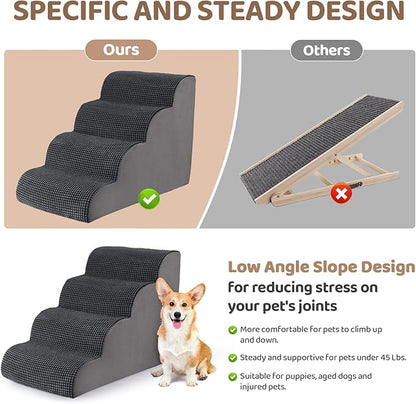 Dog Stairs Ramp for Small Dogs 4-Step Pet
