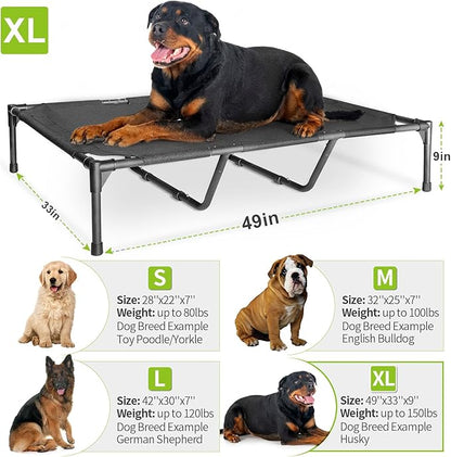 Bestio Elevated Dog Bed 49x33x9 Inch