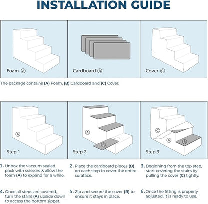 Best Pet Supplies Dog Stairs for Small Dogs & Cats 4-Step
