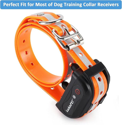 Replacement Collar Strap 3/4',Reflective,Adjustable,Metal Buckled,Waterproof Pack2)