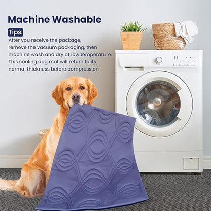 Iced 2.0 Dog Self-Cooling Mat for Large Dog 48"x28", Washable