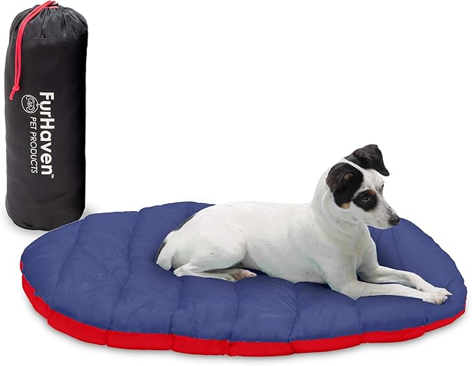 Furhaven Outdoor Travel Dog Bed for Small Dogs w/ Carry Bag