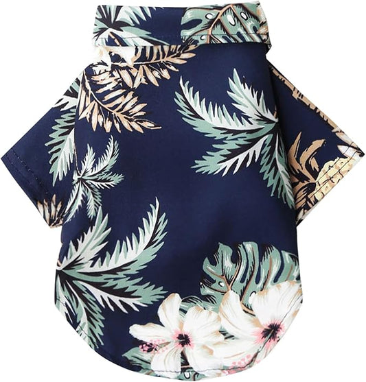 Dog Hawaiian Shirt Hawaii Style Summer Dog Clothes Boy Girl Breathable Cool Costume Beach Seaside Sweatshirt for Small Puppy Polo T-Shirt Pet Outfit