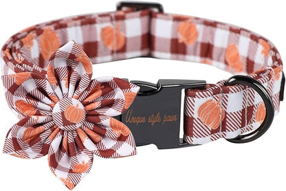 Unique Style Paws Cotton Dog Collar with Bow