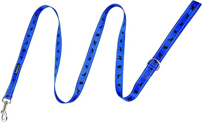 EcoBark Dog Leash - Soft & Reflective Comfort Leash with Padded Handle - Strong Durable Heavy Duty - Training and Pulling for Small, Medium or Large Dogs (Royal Blue)