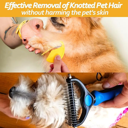 XANGNIER Pet Grooming Brush and Knotting Comb Tools 2024 Multifunctional Supplies,6 Pcs