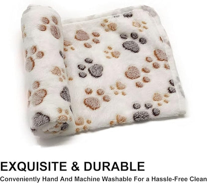 1 Pack 3 Puppy Dog Blankets Super Soft Warm Sleep Mat Fluffy Premium Fleece Pet Blanket Flannel Throw for Dog Puppy Cat Small(23"x15")