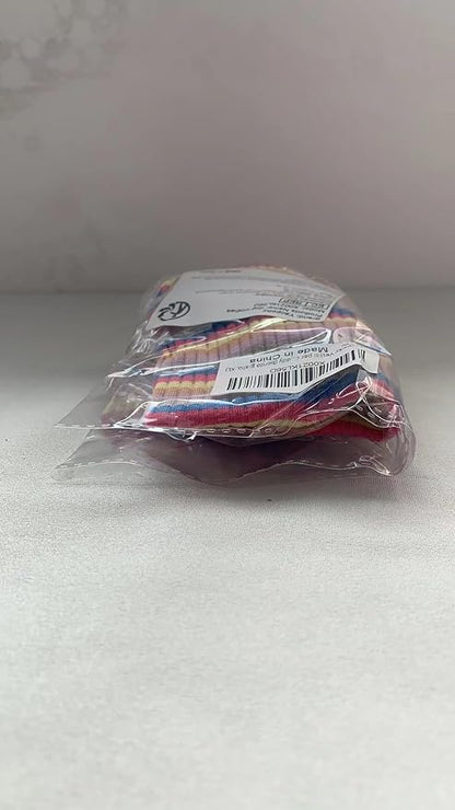 Small Medium Dog Clothes Rainbow Striped Dog Shirts Stretchable Long Sleeve Cat T-Shirt Pet Outfits for Chihuahua Yorkie Teddy (Yellow Edge, X-Large)