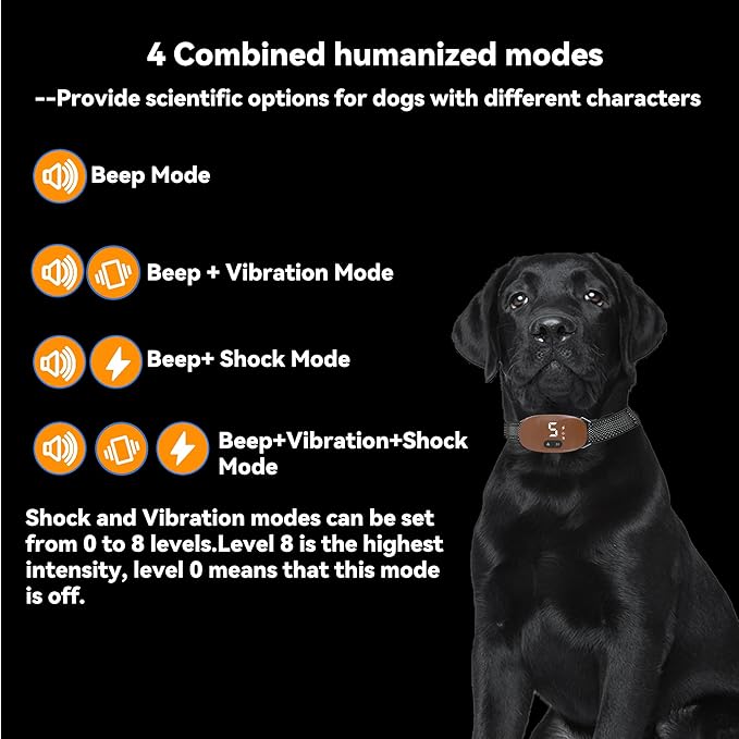 Dog Bark Collar 8 Adjustable 8 Levels