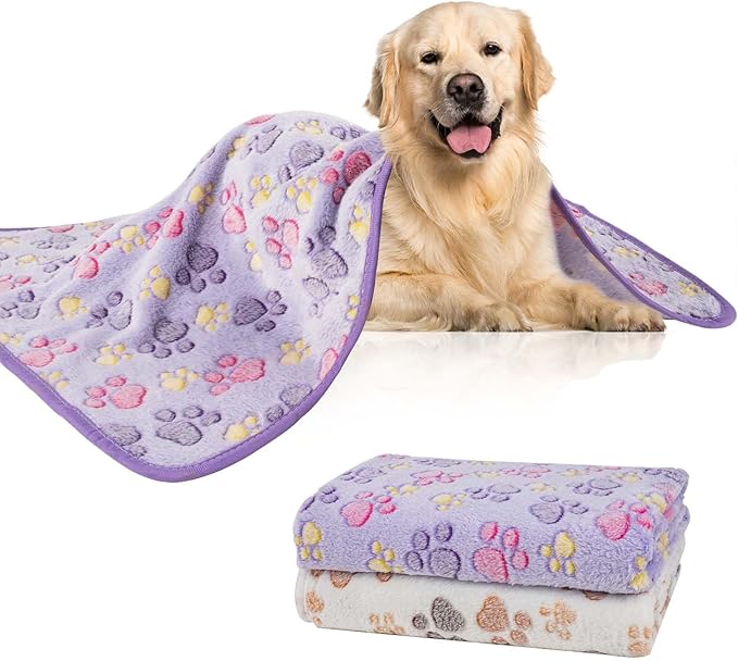 Dono 1 Pack 2 Dog Blankets Soft Fluffy