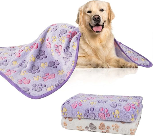 Dono 1 Pack 2 Dog Blankets Soft Fluffy
