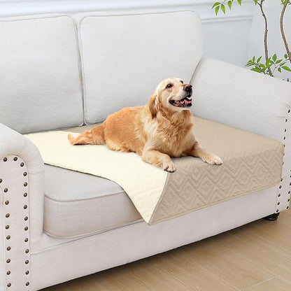 hyha Waterproof Dog Blanket, Soft Dog Bed Cover Pet Blankets, Waterproof Sofa Couch Cover for Dogs Washable, Reversible Pet Couch Covers for Sofa Furniture (30x53 Inch, Taupe/Beige)