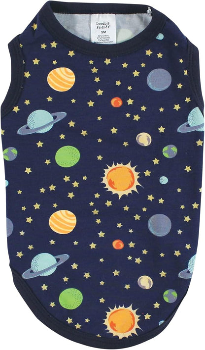 Luvable Friends Dog Pet Dog and Cats Cotton T-Shirts 2pk