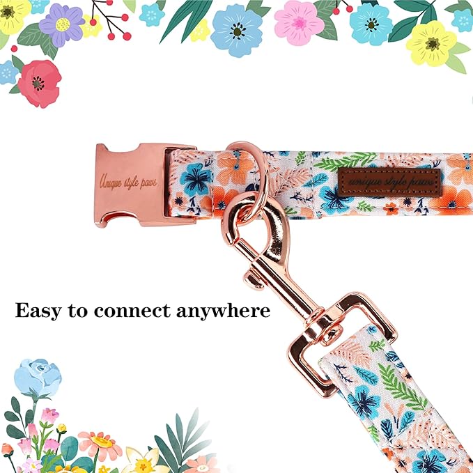 Unique Style Paws Cotton Dog Collar with Bow